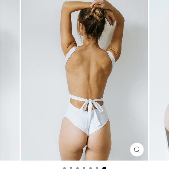 White Londre Multi way one piece bathing suit. - Picture 2 of 8